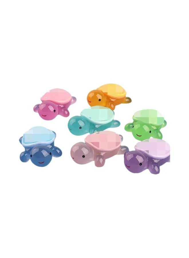Loquat Luminous Little Turtle Resin Small Ornaments Cream Rubber Accessories DIY Turtle Stacking Music Car Ornaments Toy-Color:Glow-in-the-dark Small Turtle - Image 5