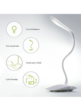 مصباح طاولة مكتب LED من R&amp;J للدراسة، مصباح دراسة قابل لإعادة الشحن عبر USB للطلاب، مصباح مكتبي ثلاثي المراحل قابل للتعتيم ومصابيح طاولة للدراسة للمنزل - أبيض - pzsku/Z4FA70FA6076919A81941Z/45/_/1712937047/e2ba395d-6fd2-4335-84e8-ca45e370c99a