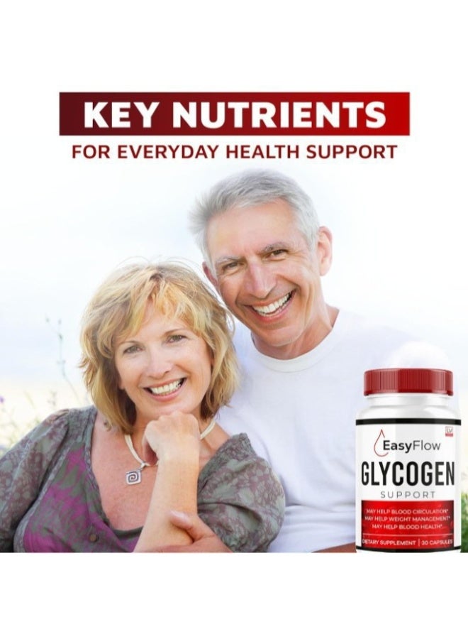 Easyflow (1 Pack) EasyFlow Glycogen – Easy Flow Capsule Cleaner, EasyFlow Pills, Advanced Formula for Overall Wellness, Easy Flow Glycogen Reviews, 60 Capsules - Image 3