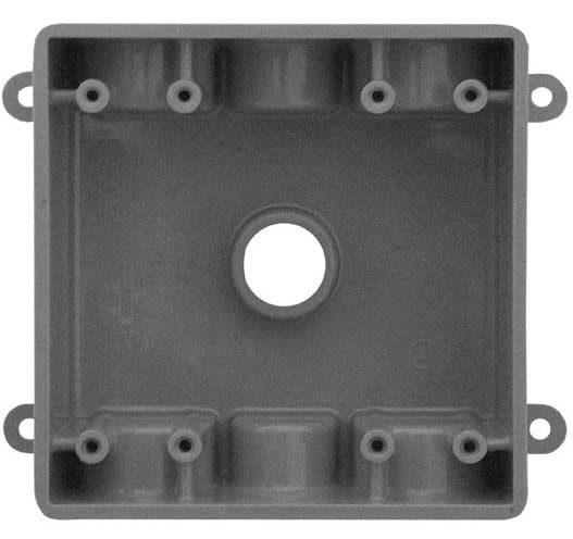 Sealproof 2-Gang 7 Hole Nonmetallic Outdoor Electrical Outlet Box with 3/4" and 1/2" Threaded Outlets, Wet Locations, UL Marine Listed - Image 4