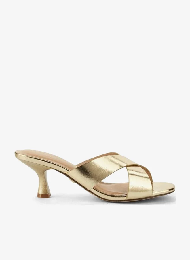 Celeste Women Cross Strap Kitten Heel Sandals