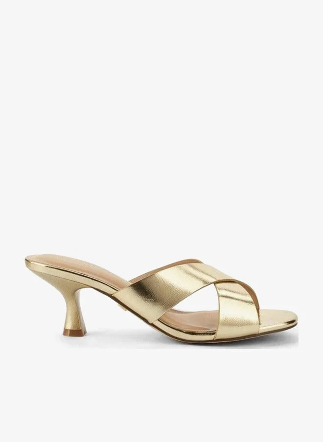 Celeste Women Cross Strap Kitten Heel Sandals