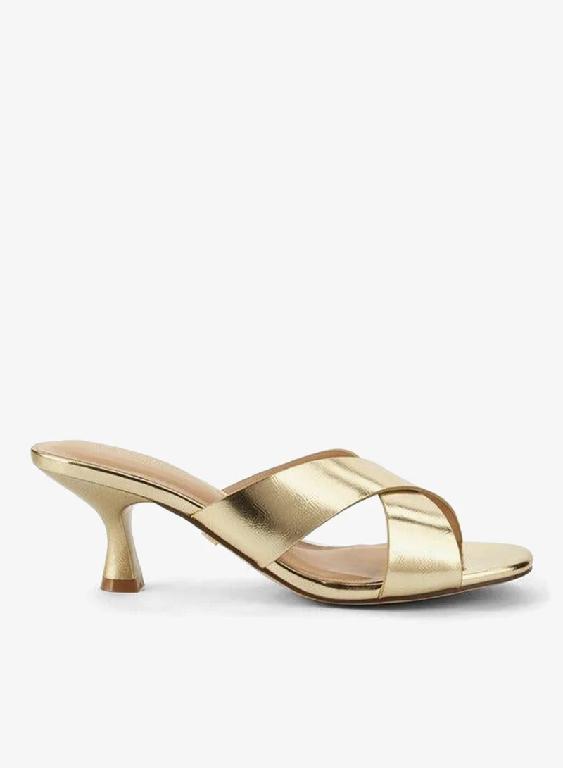 Celeste Women Cross Strap Kitten Heel Sandals