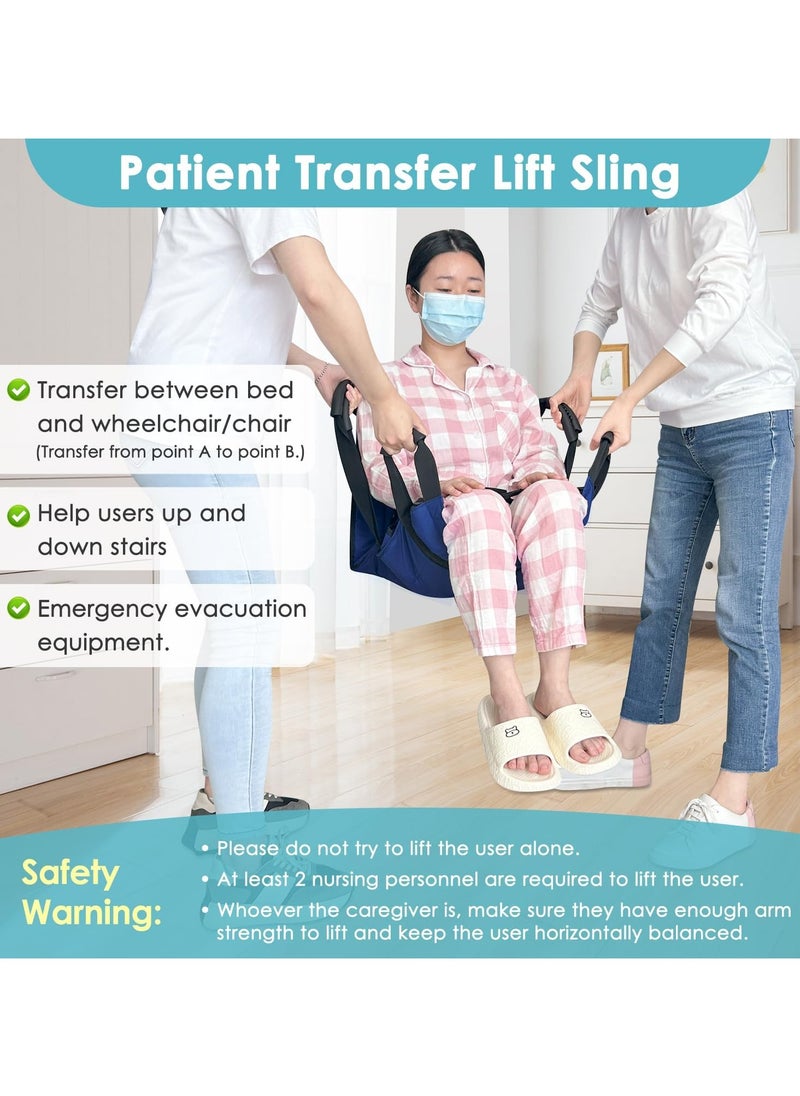Ru syanl Patient Lift Transfer Belt From Bed to Wheelchair Stair Transfer Emergency Evacuation Chair Pad Safety Medical Lifting Sling Slide Board Transferring for Elderly Disabled Adults  - Image 2