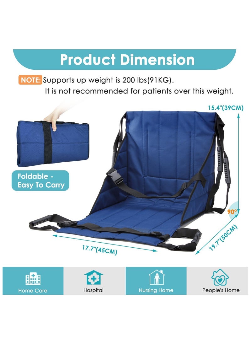 Ru syanl Patient Lift Transfer Belt From Bed to Wheelchair Stair Transfer Emergency Evacuation Chair Pad Safety Medical Lifting Sling Slide Board Transferring for Elderly Disabled Adults  - Image 3