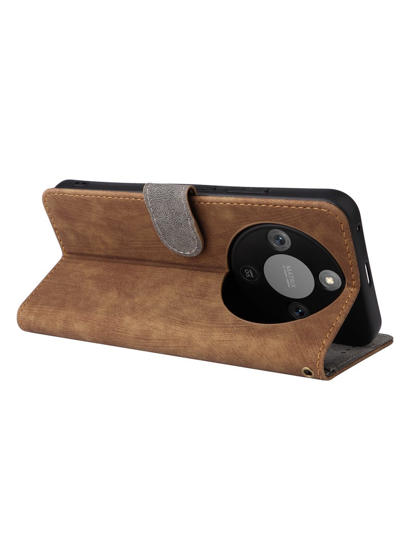 CoomBe Magnetic attraction Leather Case for Honor X9D /Honor X70 Holster Flip Wallet Phone Cover Case - Image 4