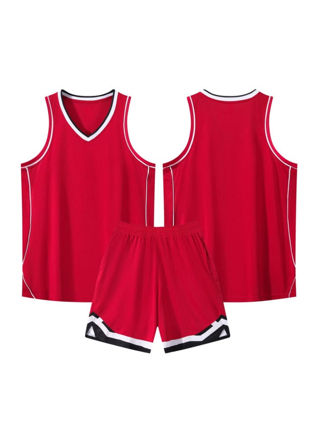 American Narrow Shoulder Basketball Uniform Suit Kidsren's Vest Jersey Breathable Printed Training Camp Male And Female Student Compeion Team Uniform
