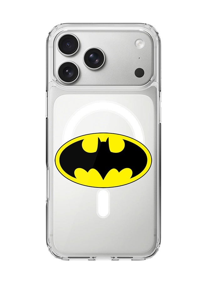 Stylizedd Classic Clear MagSafe Case for iPhone 17 Pro Max , Hybrid Soft Case Flexible Edges Anti Drop TPU PC Gel Thin Transparent Cover [ Designed for iPhone 17 Pro Max ] - The Bat