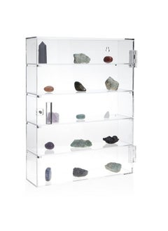 Juvale Acrylic Display Case With 5 Tiers For Collectibles Figures Rock Collection Wall Mountable (Clear Acrylic 14 In)  - Image 1