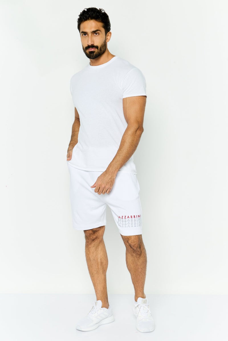 Gazzarrini Men Printed Side Pocket Bermuda Shorts, White - Image 4