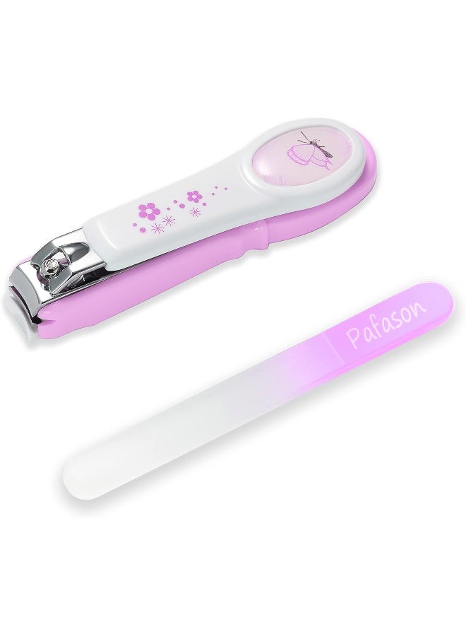 PAFASON Baby Safety Nail Clipper with Nail Catcher and Baby Glass Nail File - Image 1