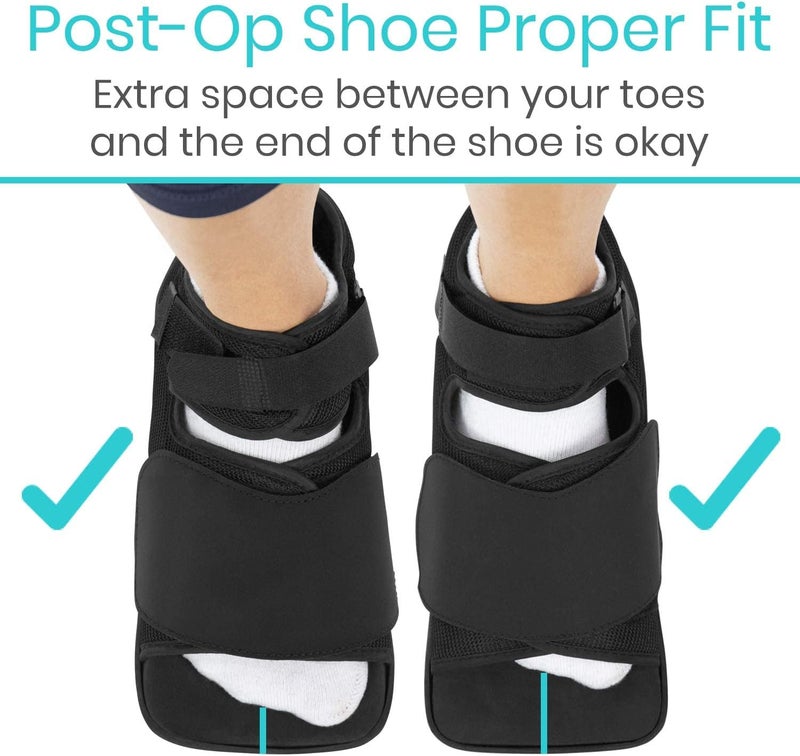 VIVE Offloading Post-Op Shoe - Forefront Wedge Boot for Broken Toe Injury - Non Weight Bearing Medical Recovery for Foot Surgery, Hammer Toes, Bunion, Feet Walking Orthopedic (Medium) - Image 4