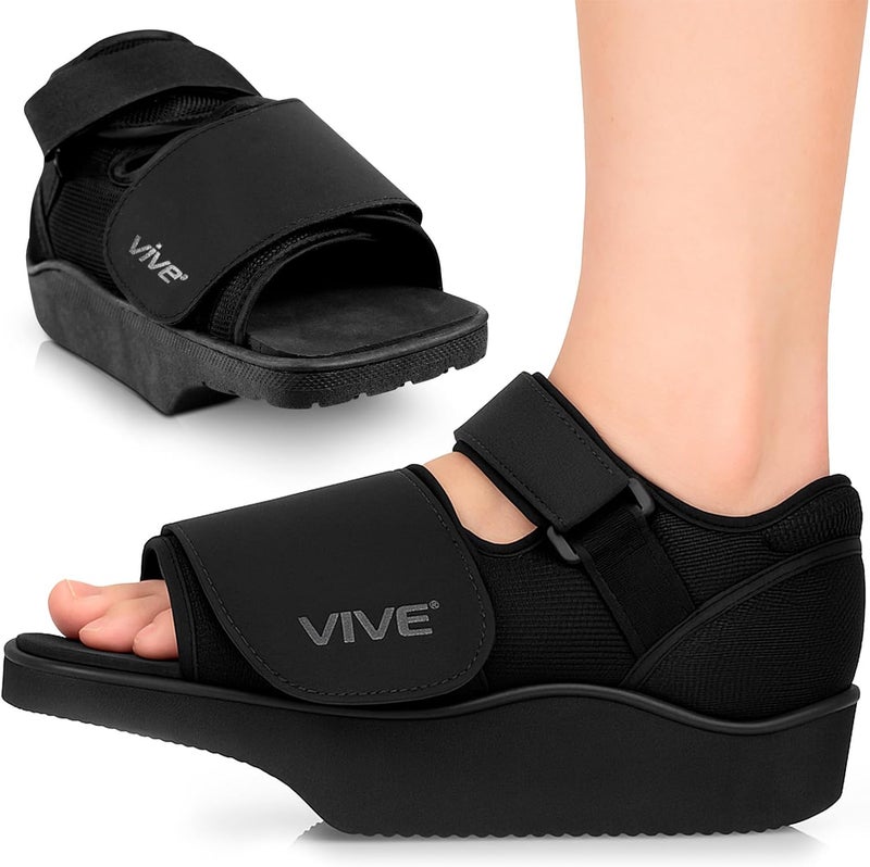 VIVE Offloading Post-Op Shoe - Forefront Wedge Boot for Broken Toe Injury - Non Weight Bearing Medical Recovery for Foot Surgery, Hammer Toes, Bunion, Feet Walking Orthopedic (Medium) - Image 1