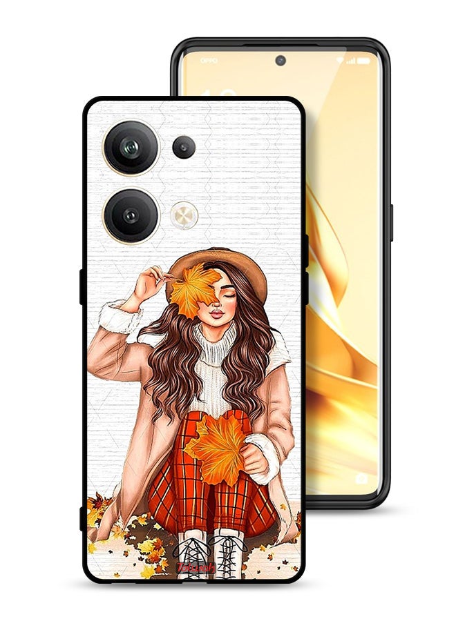 Tolwak Oppo Reno9 Pro Plus 5G Protective Case Cover Holding Autumn Leaves Art - Image 1
