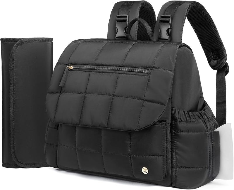 Telena Black Diaper Bag Backpack - Image 1