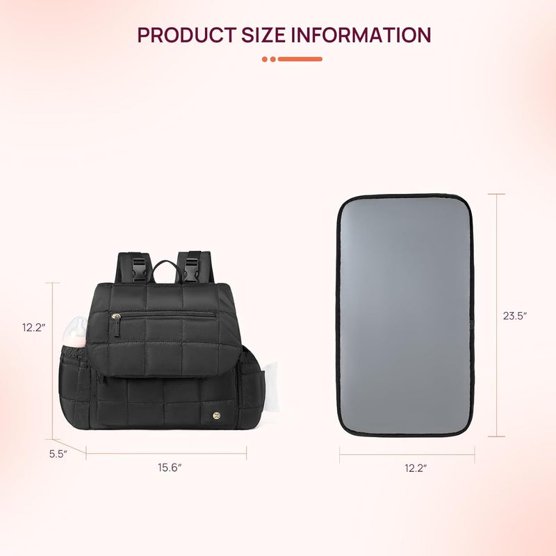 Telena Black Diaper Bag Backpack - Image 5
