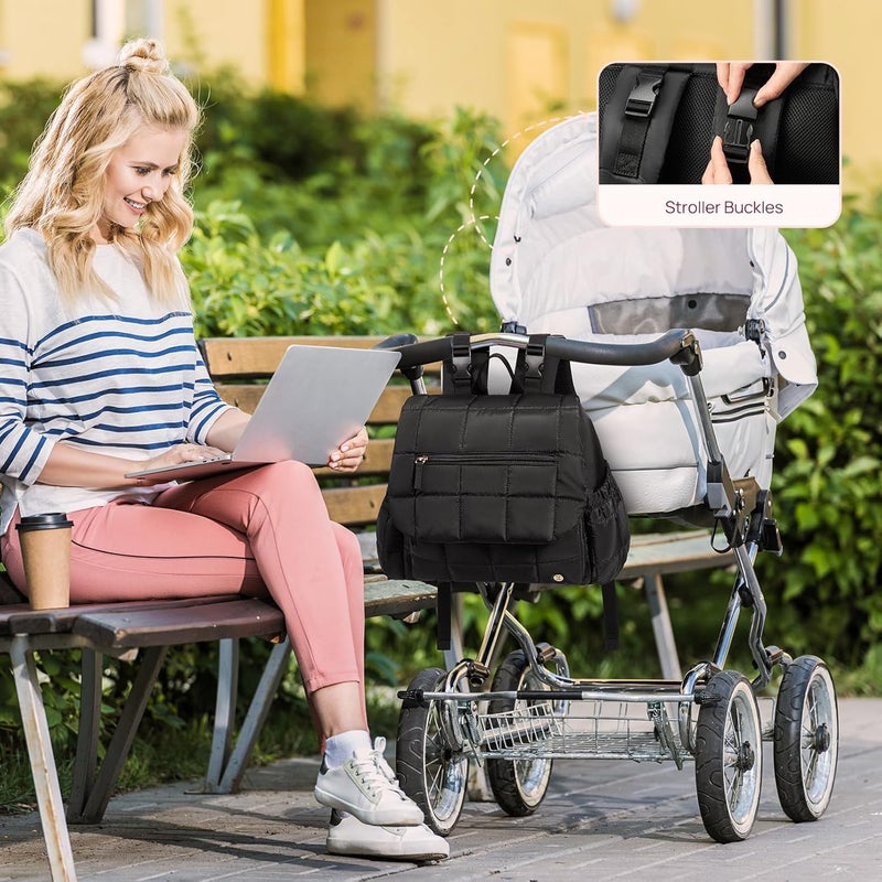 Telena Black Diaper Bag Backpack - Image 2