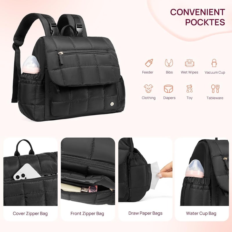 Telena Black Diaper Bag Backpack - Image 4