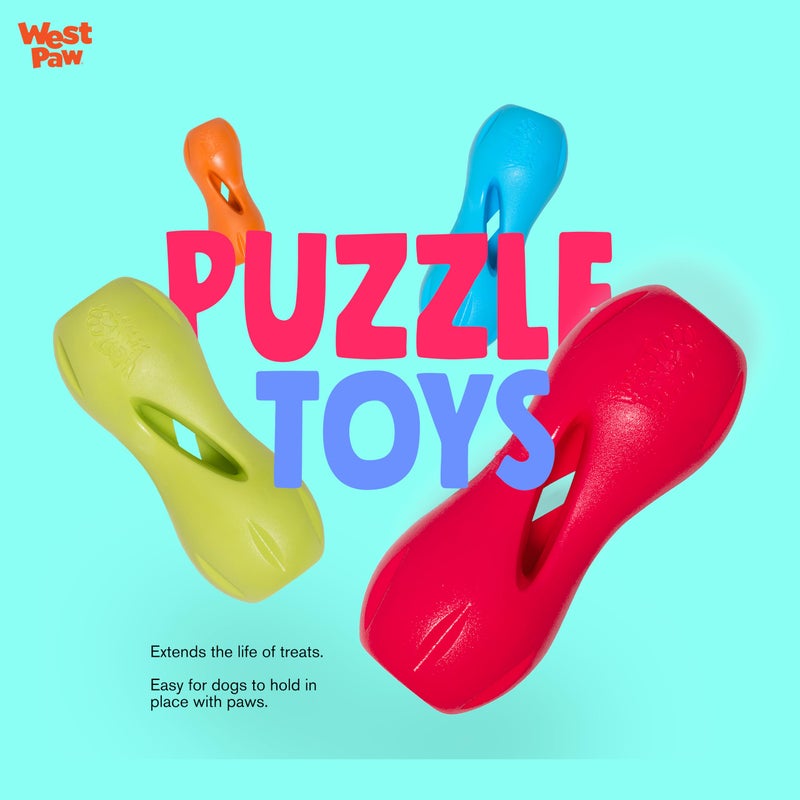 West Paw Zogoflex Qwizl Interactive Treat Dispensing Dog Puzzle Treat Toy for Dogs, Granny Smith, Small - Image 3