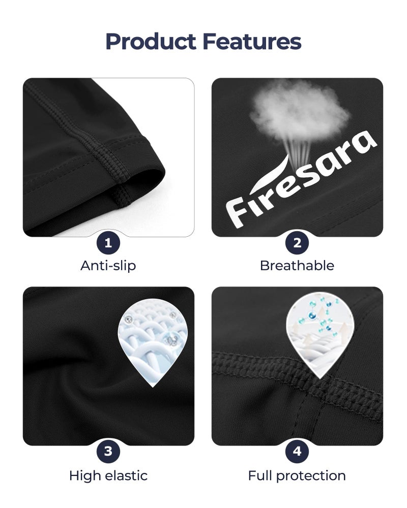 Firesara Fabric Swim Cap, High Elasticity Swimming Cap Keeps Hair Clean Breathable Fit Both Long Hair Short Hair, Swim Caps Woman Girls Men Kids One Size Hat - Image 2