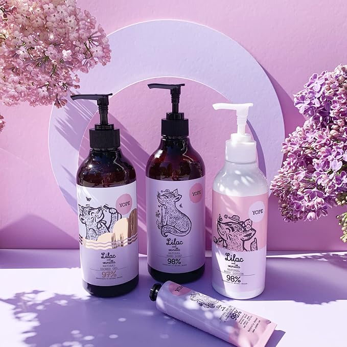 YOPE Natural Shower Gel Neutral pH Ultragentle cleansers Tangerine extract Plant glycerine Vegan Formula 97 Natural ingredients Tangerine and Raspberry 400ml