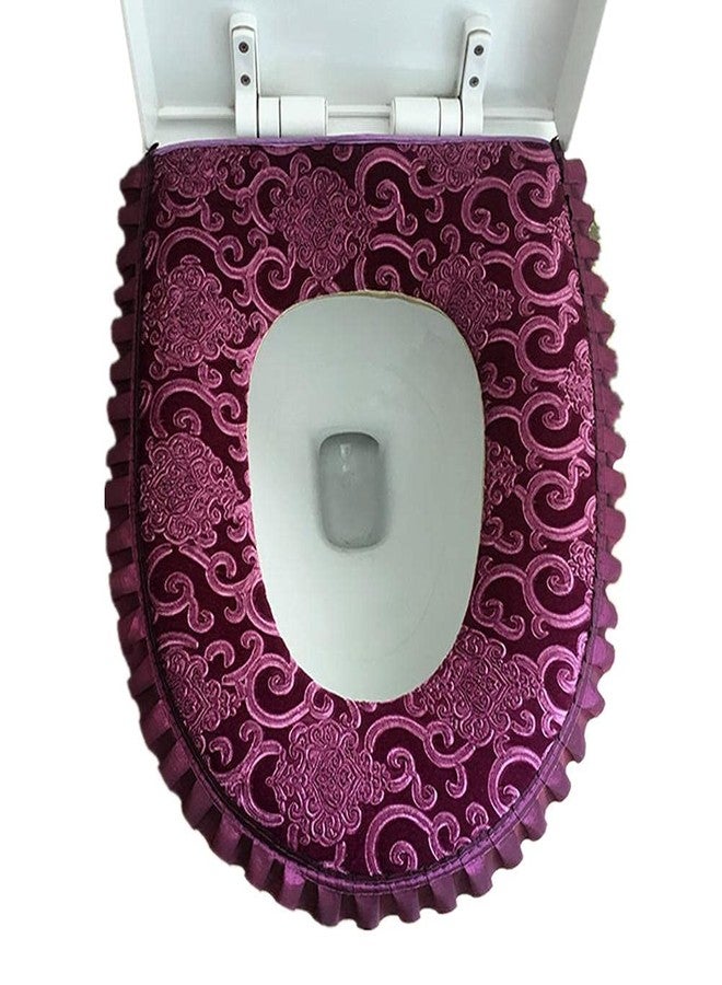 Vimeet Warm Toilet Seat Cover Washable Bathroom Closestool Pad Mat with Zipper - Image 2