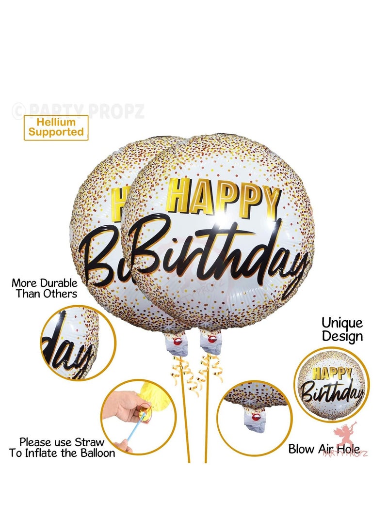 Party Propz Part Propz 5 in 1 Happy Birthday Foil Balloon Set - Pink  - Image 4