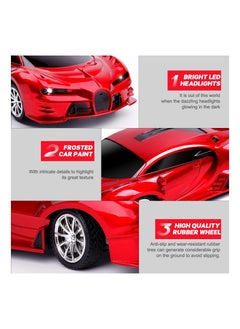 KASTWAVE Remote Control Car 2.4Ghz Rechargeable High Speed 1/18 RC Cars Toys for Boys Girls Vehicle Racing Hobby with Headlight Birthday Gifts for Kids (Red)  - Image 5