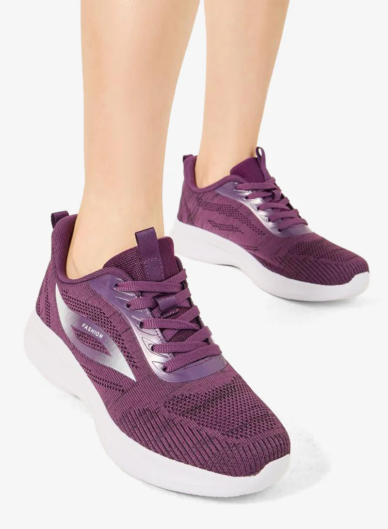 Styli Active Fashion Logo Print Lace Up Sneakers