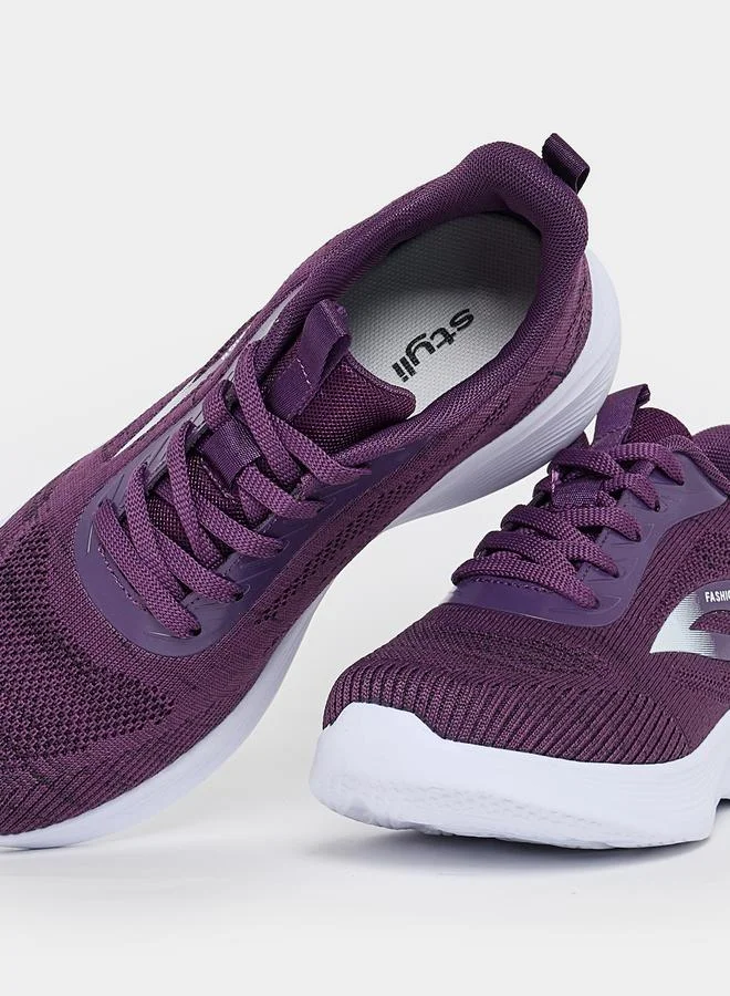 Styli Fashion Logo Print Lace Up Sneakers
