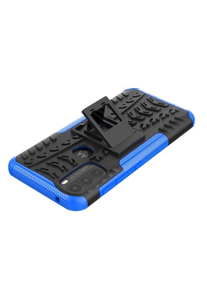 S-TOP Case For Motorola Moto G71 5G Tire Texture TPU + PC Phone Case with Holder - Image 5