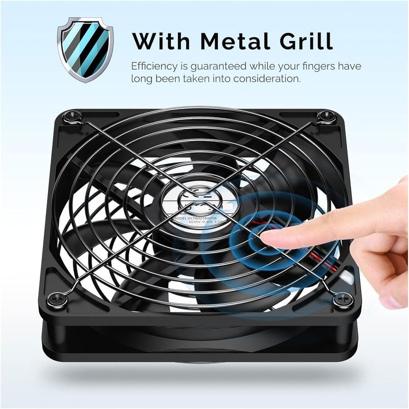 140mm USB Cooling Fans - 2 in 1 Desk Fan with 3 - Speed Switch for Home and Office - Image 4