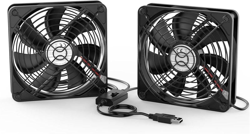 140mm USB Cooling Fans - 2 in 1 Desk Fan with 3 - Speed Switch for Home and Office - Image 1