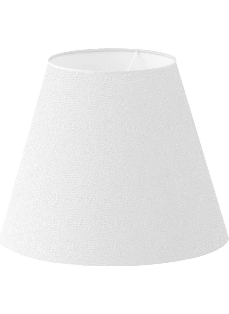 Moda35. - White Lampshade Head Diameter 35 cm Fabric Conical A848 - Image 1