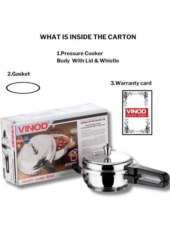 Vinod Deep Pan Pressure Cooker with Lid - 6 Litres Jumbo - Image 5