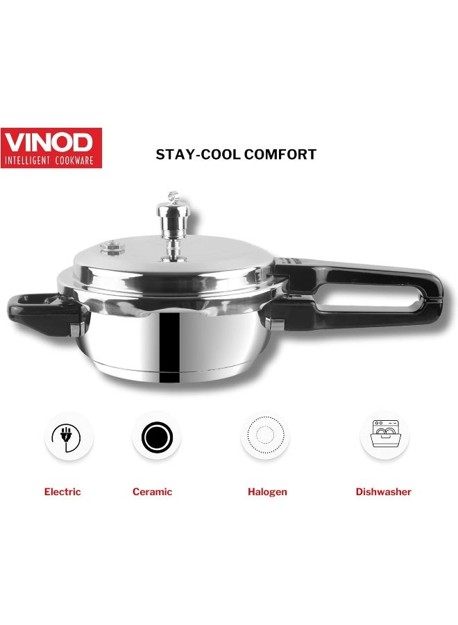 Vinod Deep Pan Pressure Cooker with Lid - 6 Litres Jumbo - Image 3
