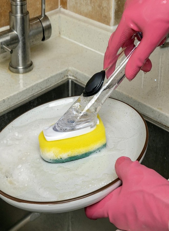 DGSDKD Dish Sponge with Handle & 2 Pack Dishwashing Sponge Refills Non Scratch, Dish Wand - Image 4