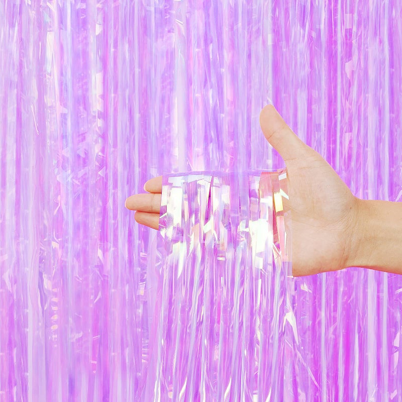 3 Pack Fringe Curtains Party DecorationsTinsel Backdrop Curtains for PartiesPhoto Booth Wedding Graduations Birthday Christmas Event Party Supplies Rainbow Purple