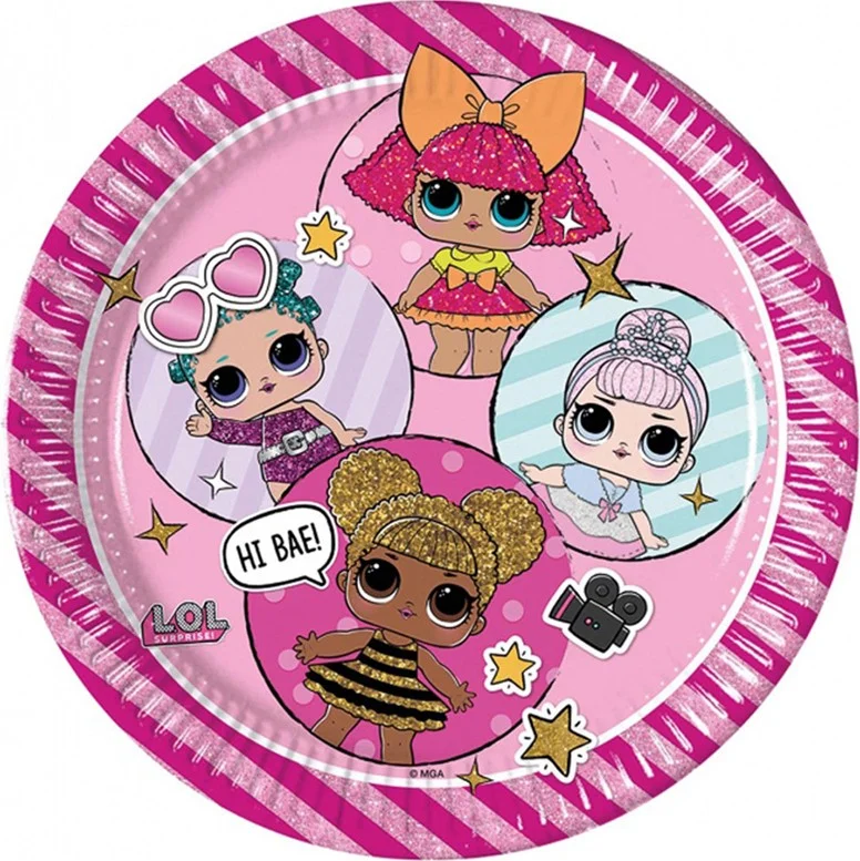 Alsepeteavm Lol Glitterati Cardboard Plate 23 cm 8-pack