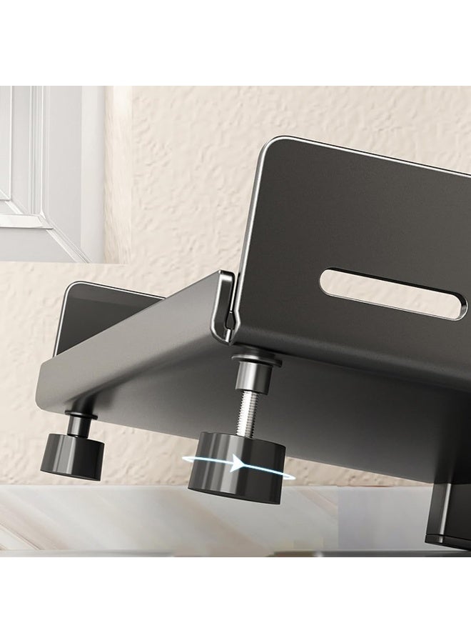 TYCOM Spice Rack Kitchen Shelf Organizer Countertop 3 Tier Large Standing Seasoning Rack for Storage Spice Kitchen Spice Organizer Spice Holder 3 Tier Adjustable Black. - Image 4