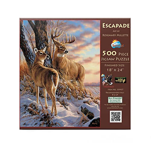 SUNSOUT INC Escapade 500 pc Jigsaw Puzzle by Artist Rosemary Millette Finished Size 18 x 24 MPN 30907 - Image 1