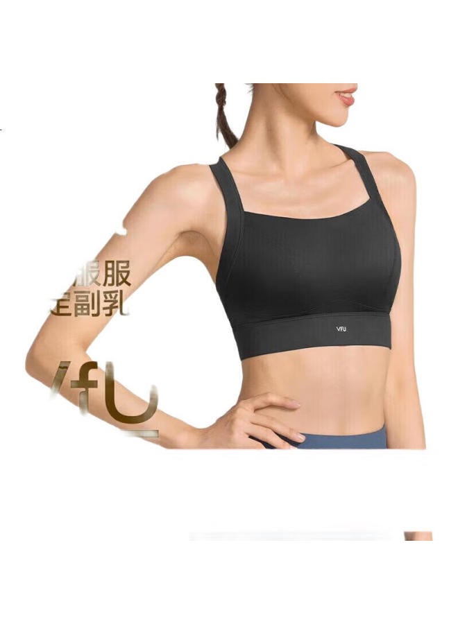 Vfu Sports Bra For Women, High-impact Shock-absorbing Workout Bra For Running, Fitness, And Yoga, Black, Size M - Image 2