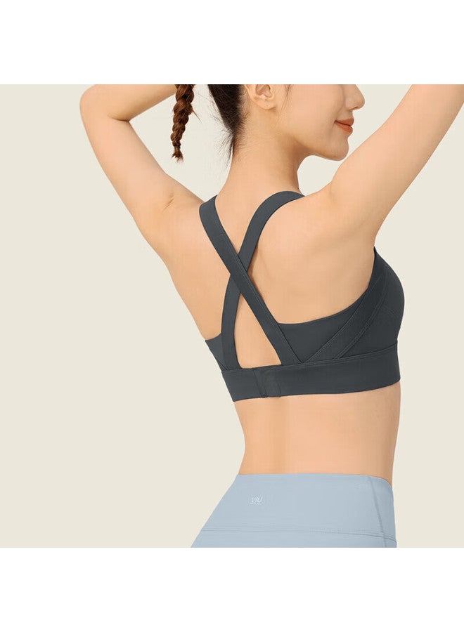 Vfu Sports Bra For Women, High-impact Shock-absorbing Workout Bra For Running, Fitness, And Yoga, Black, Size M - Image 1