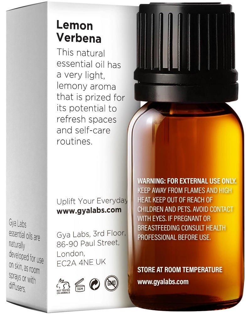 Gya Labs Lemon Verbena Essential Oil for Diffuser - Lemon Verbena Essential Oil for Skin, Hair, Perfume, Bath Bombs, Perfumes, Candles & Soaps - Citrusy, Refreshing Scent - 100% Natural (0.34 Fl Oz) - Image 2