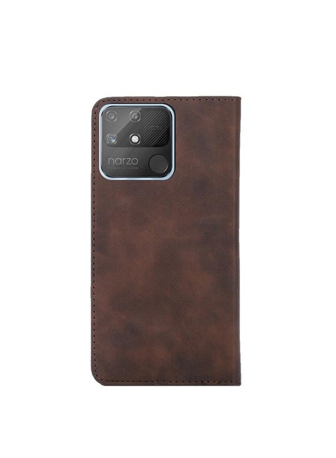 اس-توب جراب لهاتف OPPO Realme Narzo 50A جراب هاتف جلدي مغناطيسي أفقي قابل للطي - Image 3