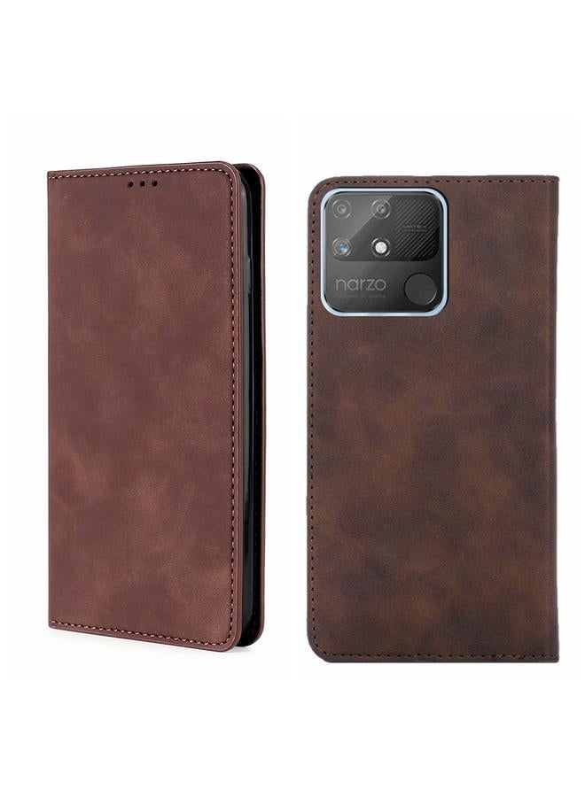 اس-توب جراب لهاتف OPPO Realme Narzo 50A جراب هاتف جلدي مغناطيسي أفقي قابل للطي - Image 1