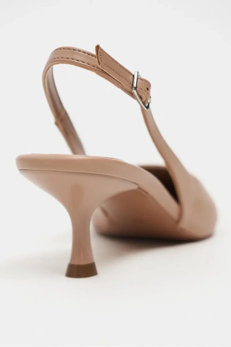 Nisantasi Shoes  Megy Matte Pointed Toe Slingback — Nude Light for Women | Best Price UAE