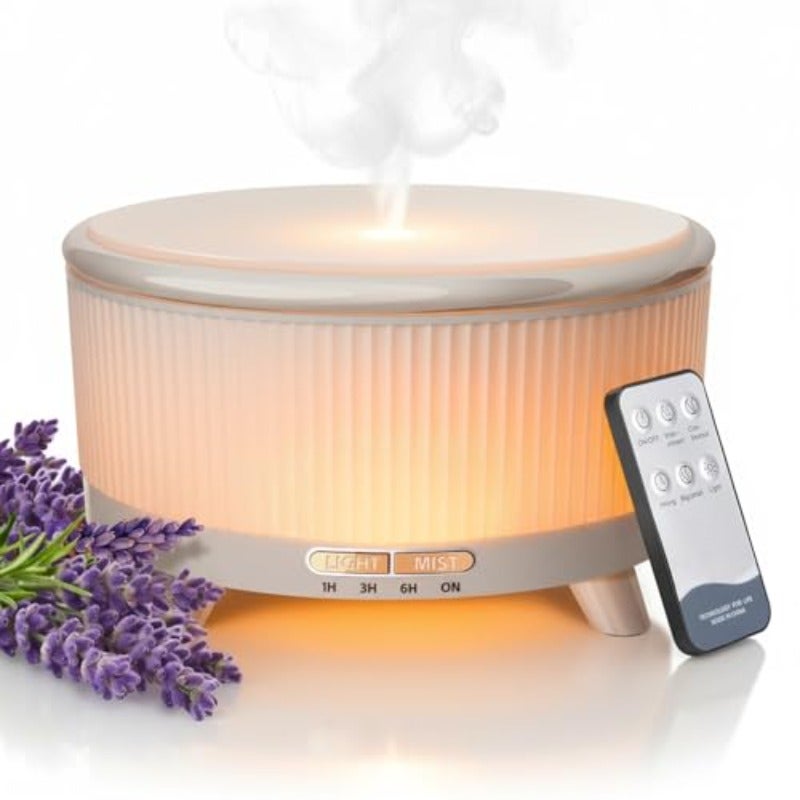 Essential Oil Diffuser 500ml Ultrasonic Aroma Cool Mist Humidifier Quiet Flame Light with Colors LED for Home Bedroom Yoga - Image 2