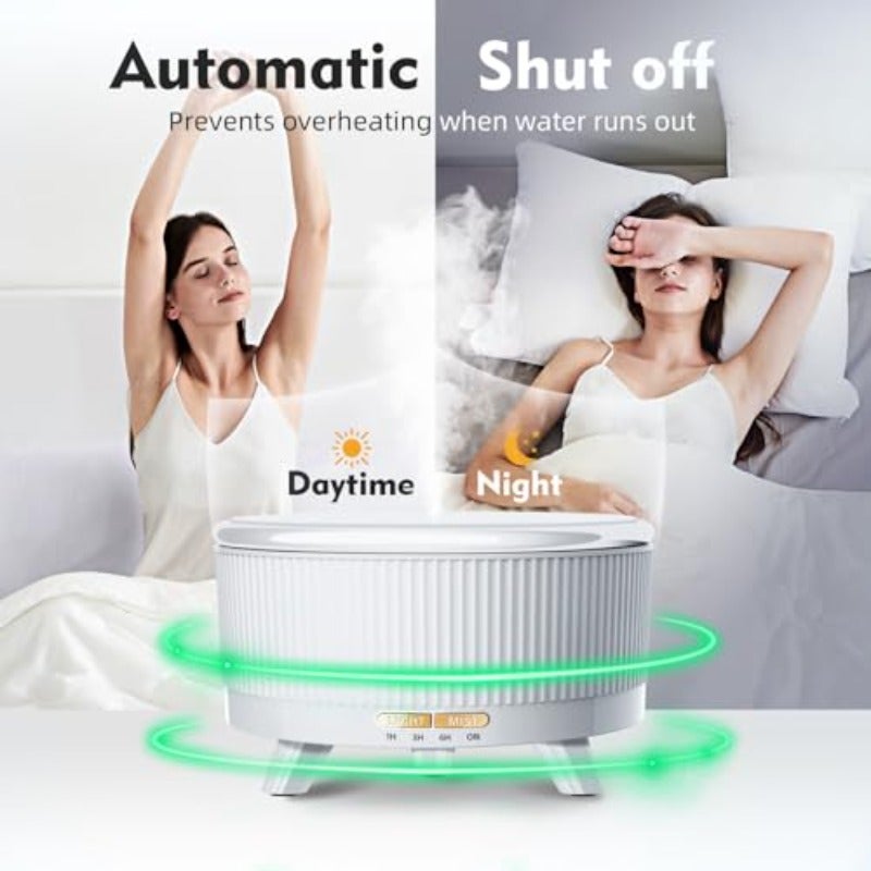 Essential Oil Diffuser 500ml Ultrasonic Aroma Cool Mist Humidifier Quiet Flame Light with Colors LED for Home Bedroom Yoga - Image 3