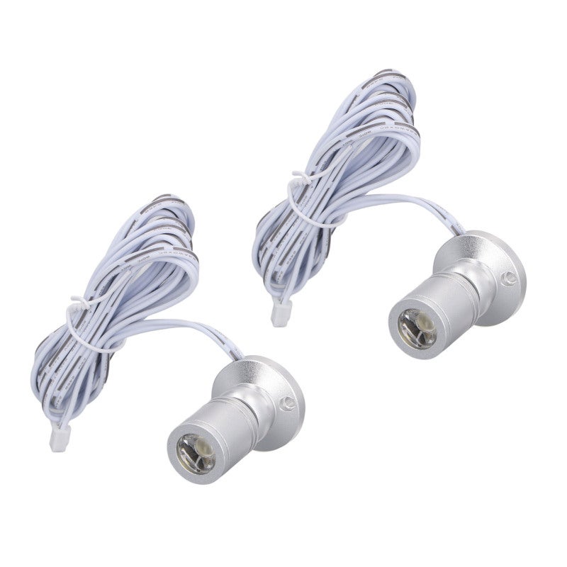 أضواء LED صغيرة فضية قابلة للتعتيم مع كابل USB بطول 6.6 قدم وإضاءة قابلة للتعديل وتصميم مدمج - سهلة التركيب لإضاءة خزائن العرض وخزائن المجوهرات والإضاءة التزيينية - Image 2